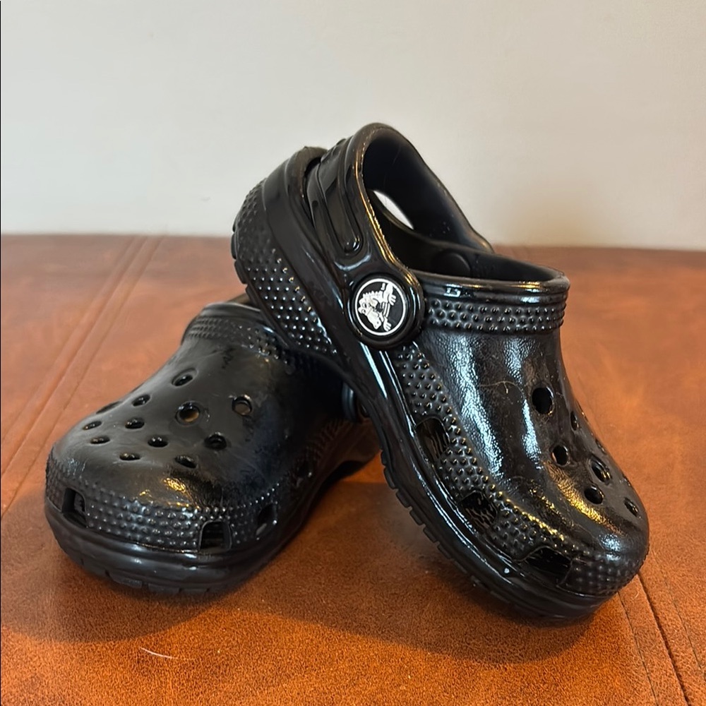 Kids Black Clogs